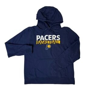 Indiana Pacers Basketball Hoodie Navy Blue Men's Large